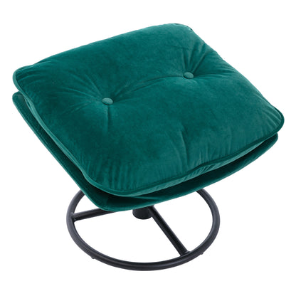 Marsh Green Accent Chair with Ottoman