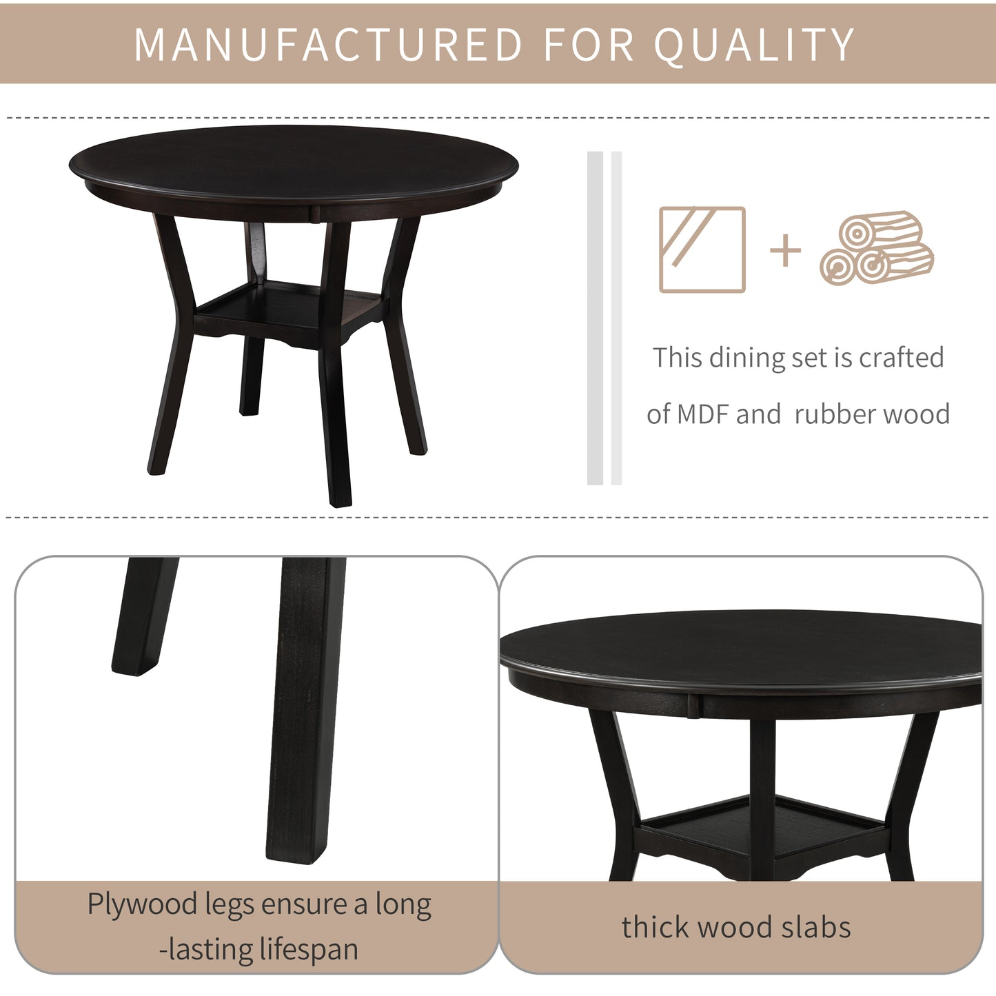 Mari 5-Piece Dining Table