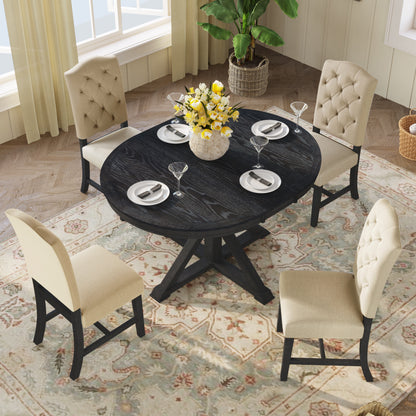 Ashley 5 Piece Dining Table Set (espresso)