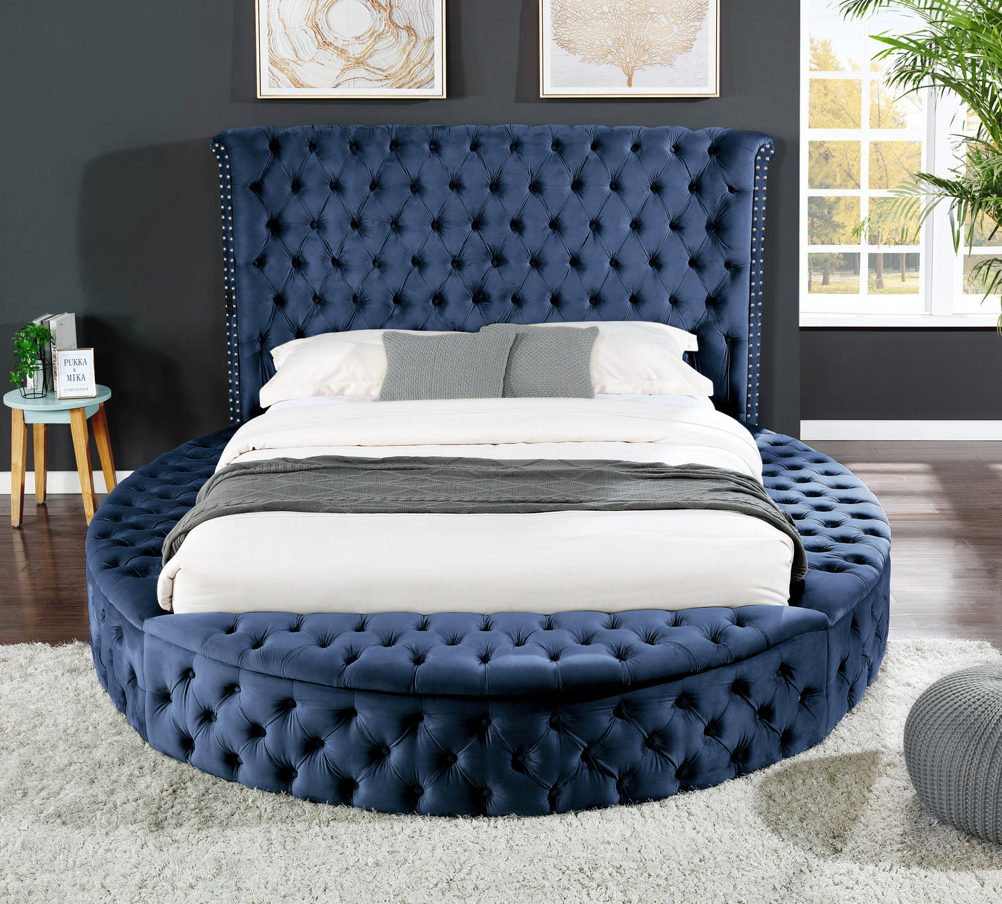 Gaiva Queen Bed (blue)