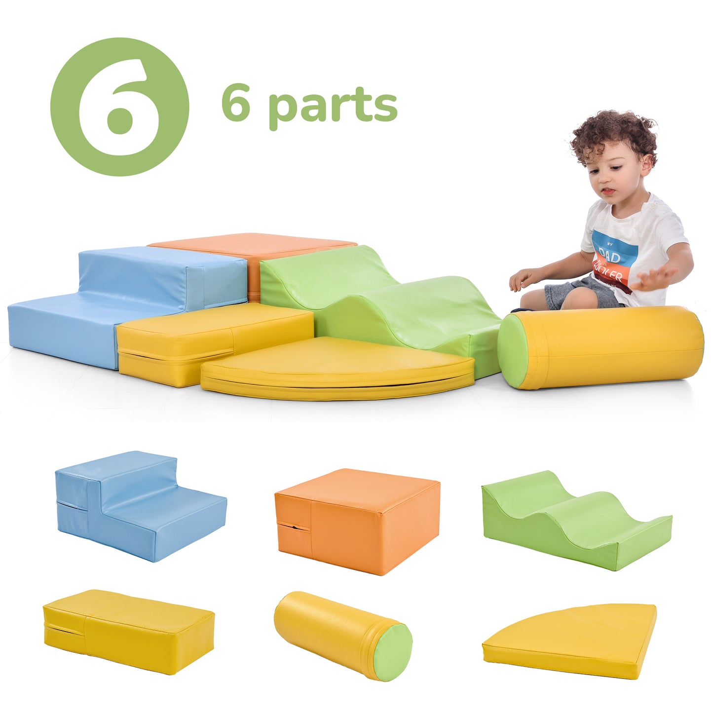 Soft Climb and Crawl Foam Play Set 6 in 1