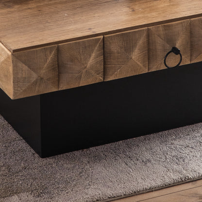 41" Three-dimensional Square Retro Coffee Table