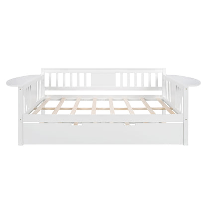 Wooden White Daybed with Trundle (full/twin)