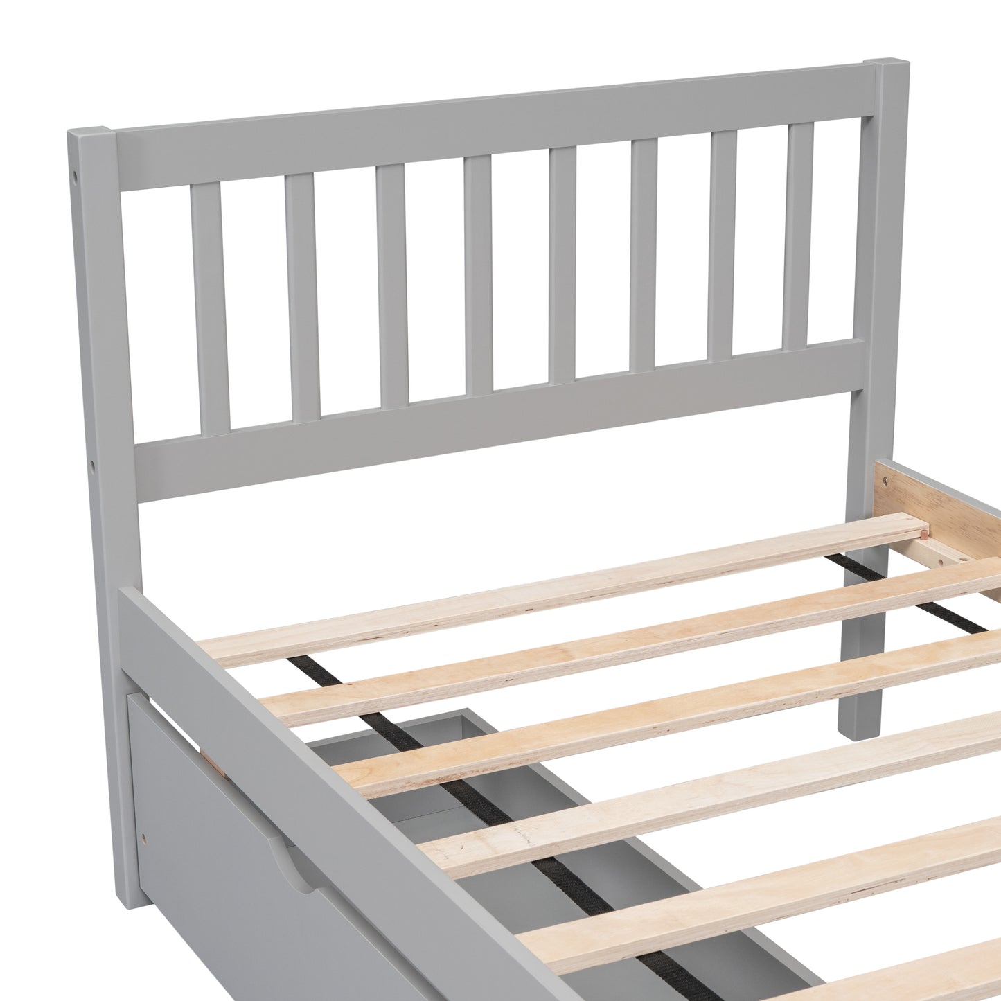 Sophie Gray Twin Platform Bed with 2 Drawers