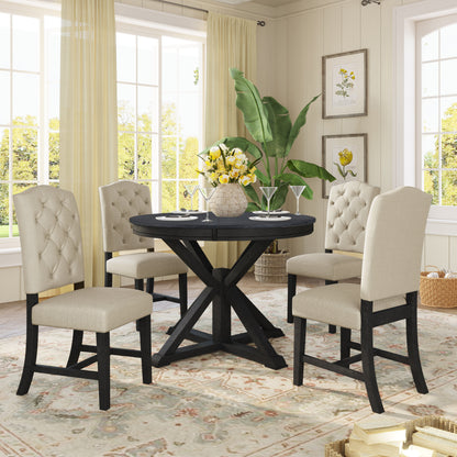 Ashley 5 Piece Dining Table Set (espresso)