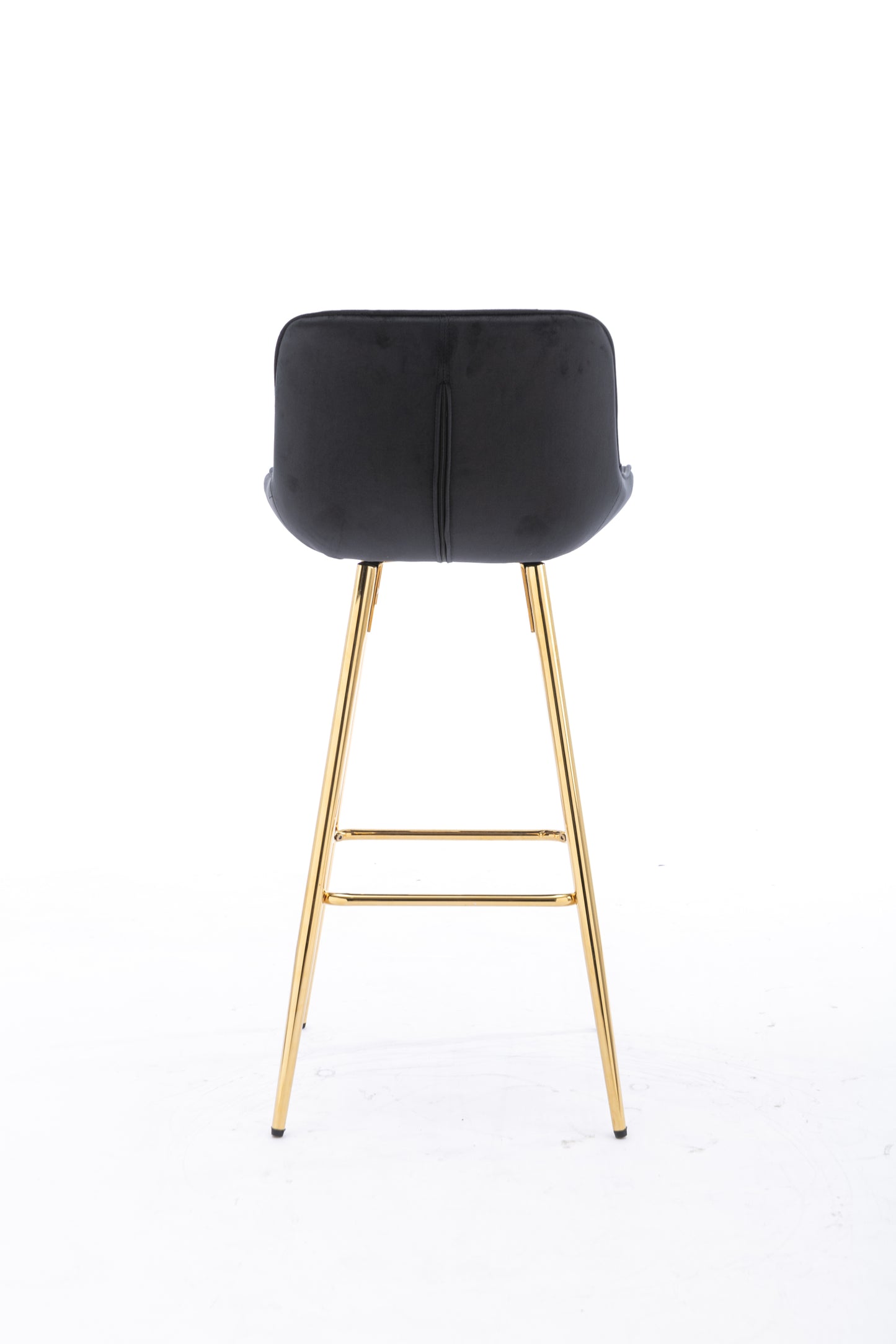 26" Set of 2 Bar Stools (black/gold)