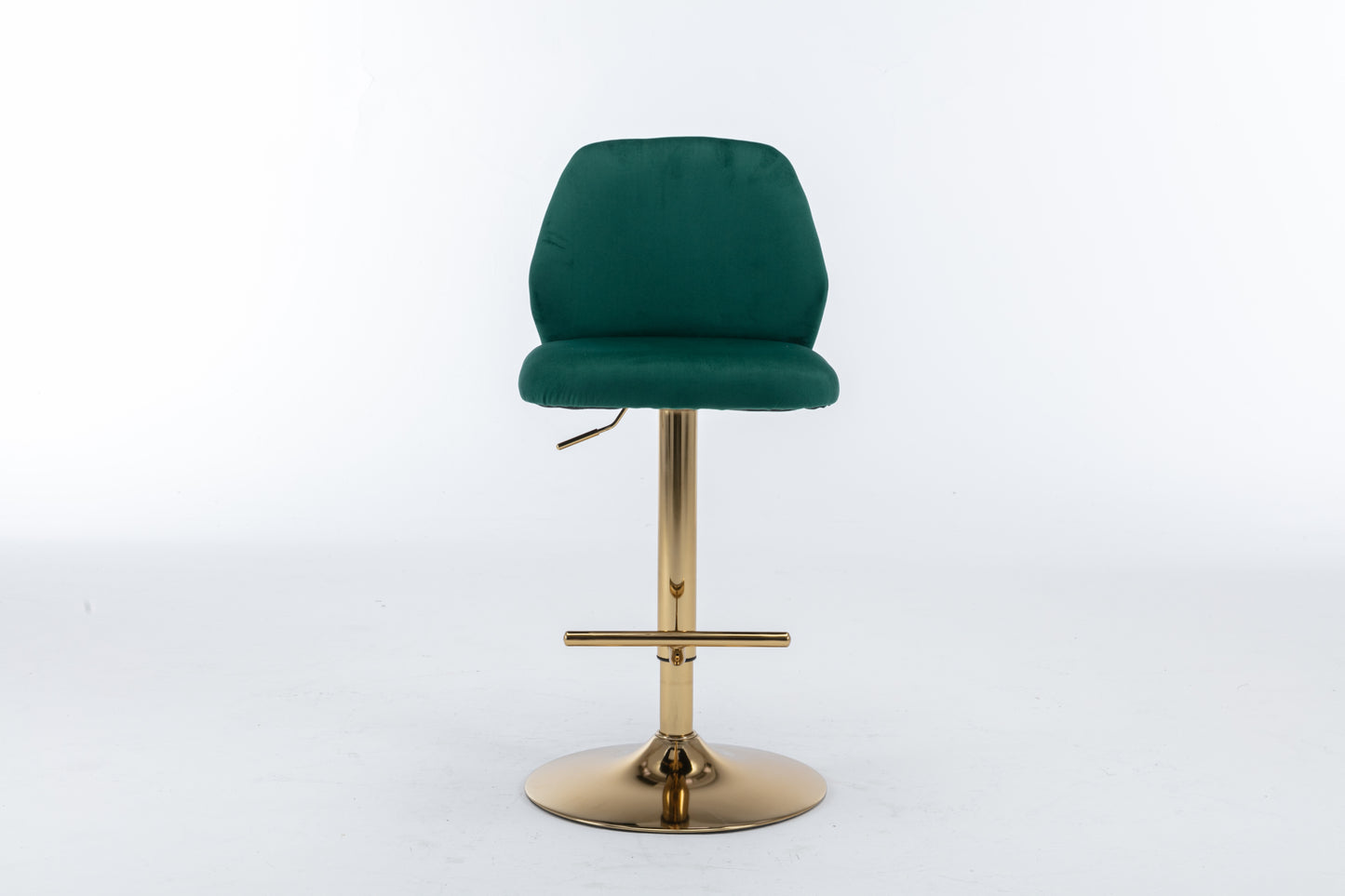 Rock Adjustable Bar Stool Set of 2 (green/gold)