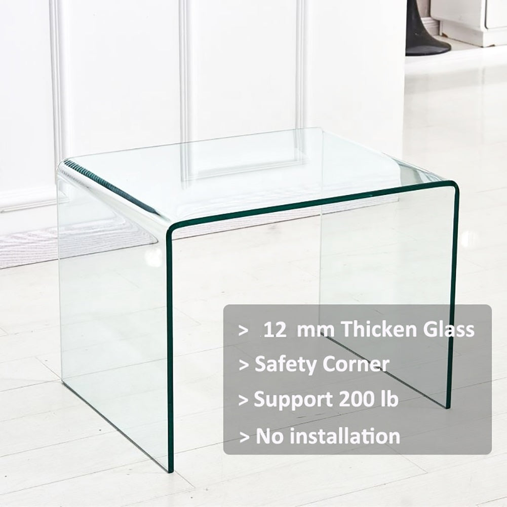 Clear Glass Side/End Table