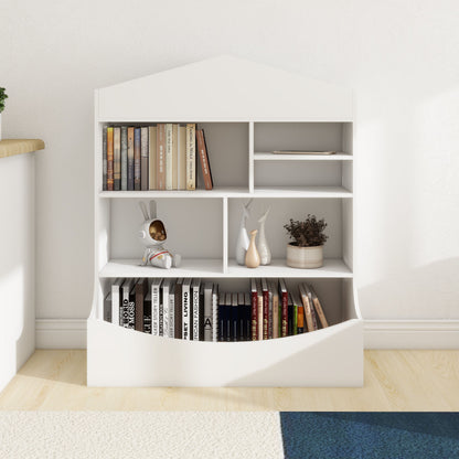 Children's Multi-Functional 7 Shelf Bookcase (white)