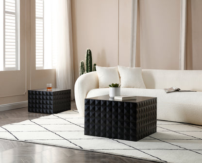 Matt Black Square Nesting Coffee Table