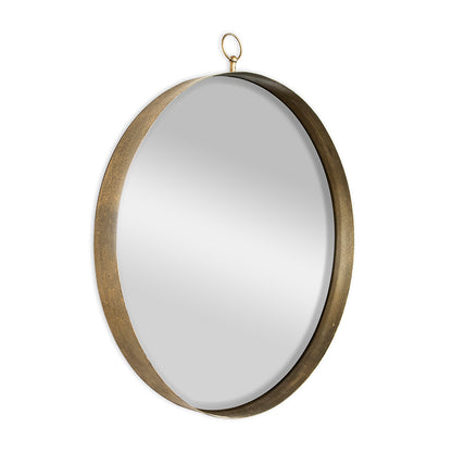 30"x34" Gold Round Mirror