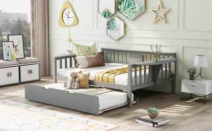 Wooden Gray Daybed with Trundle (full/twin)