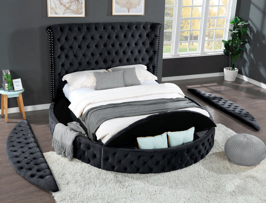 Gaiva Queen Bed (black)