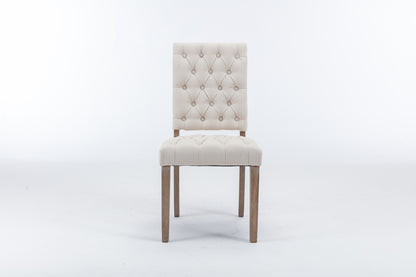 Buttoned Cream Dining Chair (set of 2)