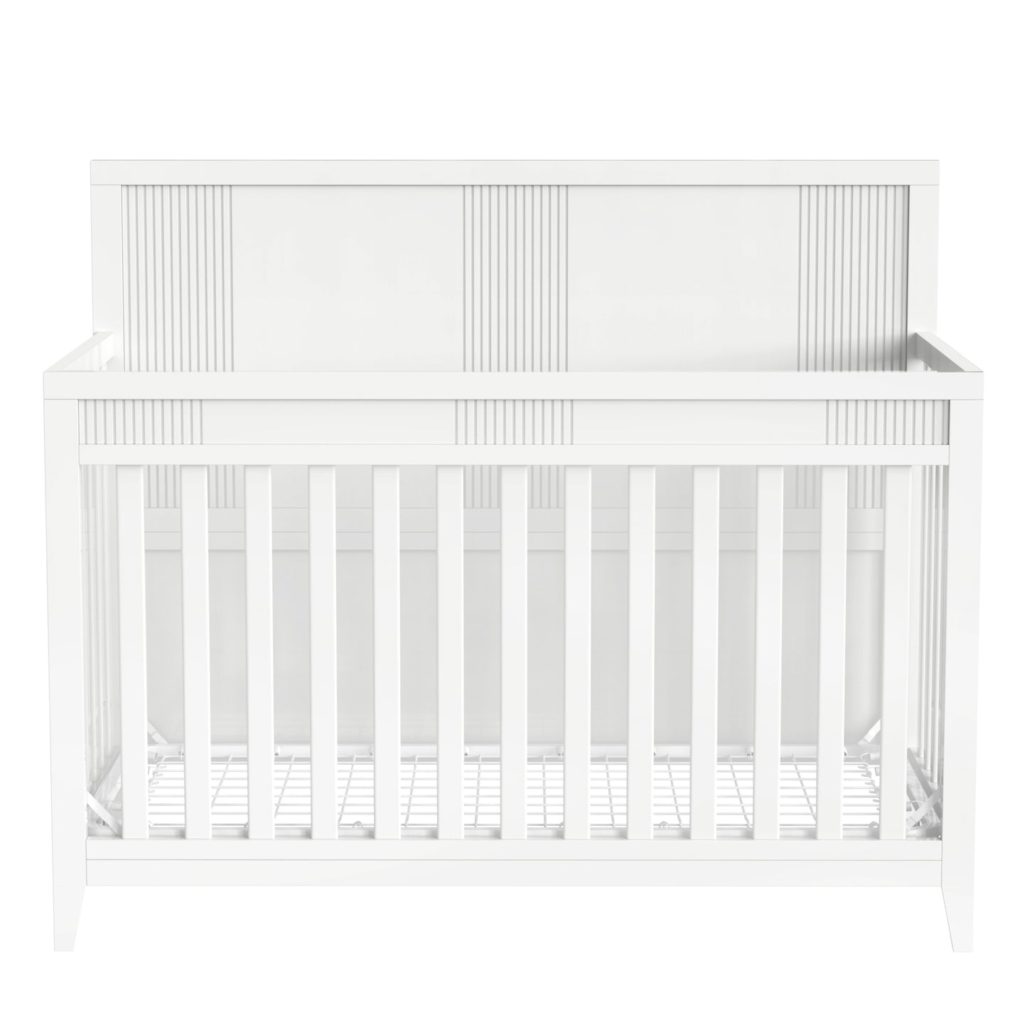 White Line Bear Crib