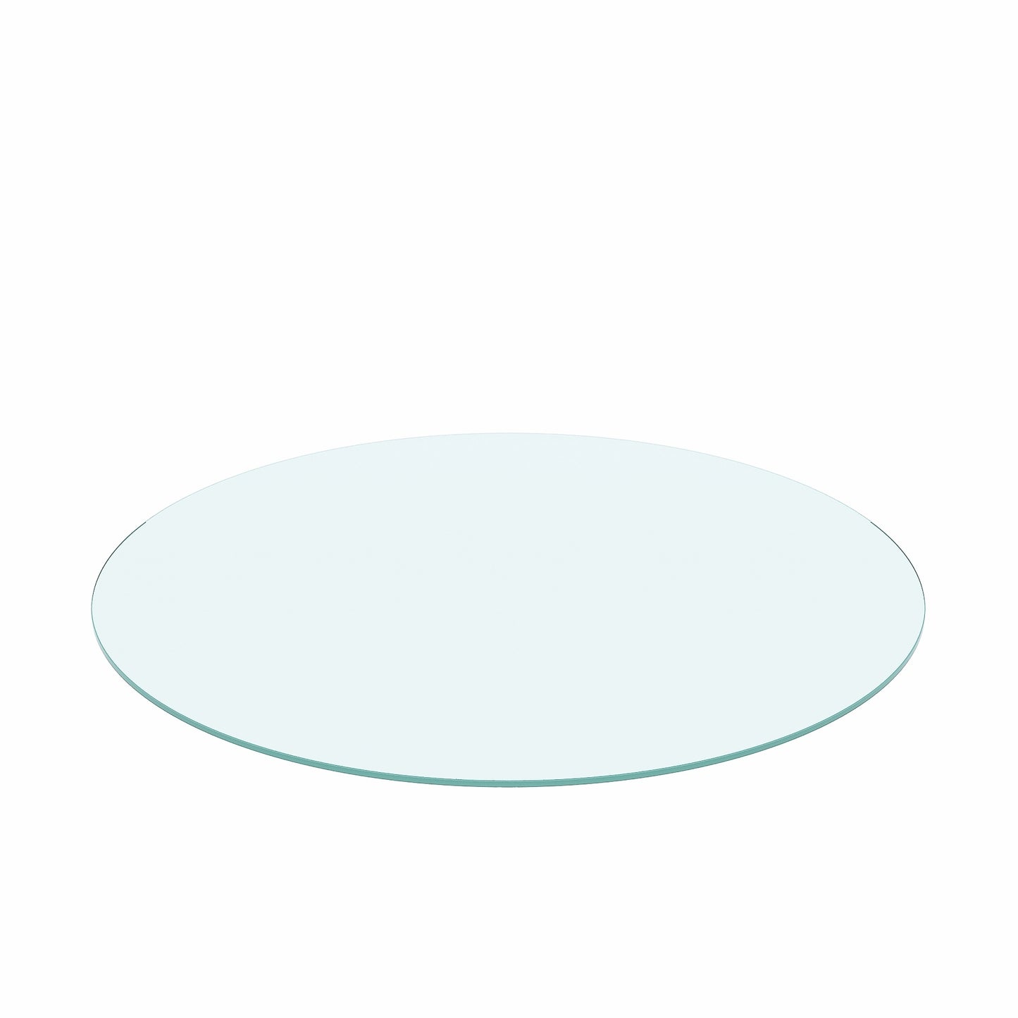 Round Tempered Glass End Table