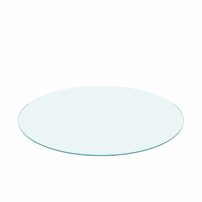 Round Tempered Glass End Table