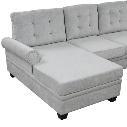Buckingham Sectional Linen Sofa