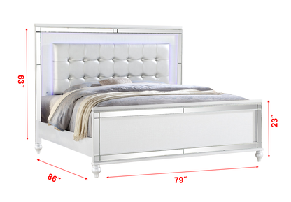 Sterling King Bed (white)