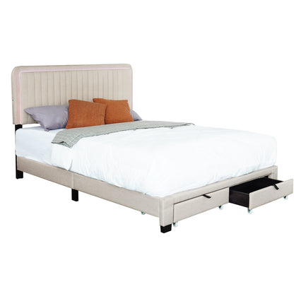 Vienna Beige Queen Size Bed