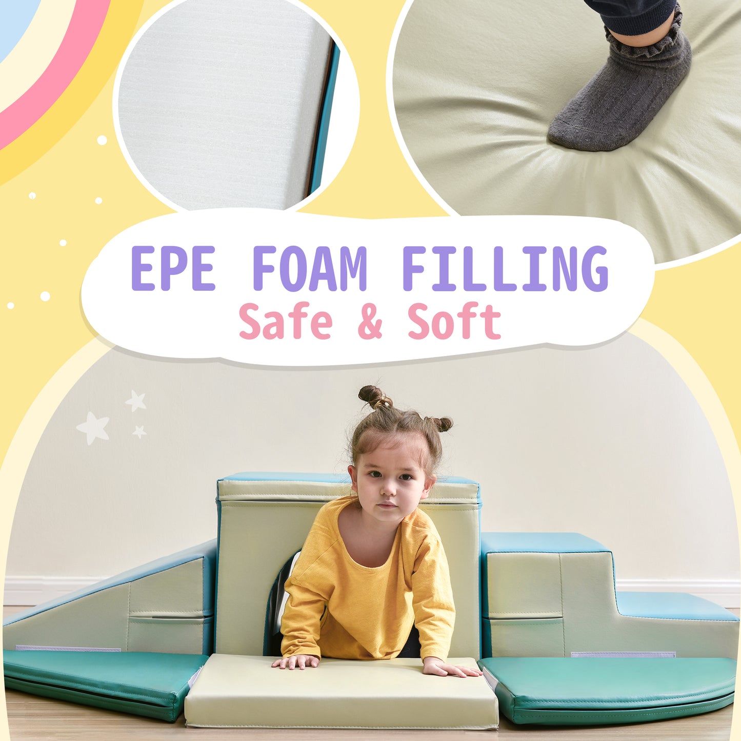 Soft Climb and Crawl Foam Play Set 9 in 1