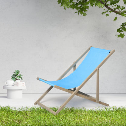 Beach Sling Lounge Chair Set of 2 (blue)