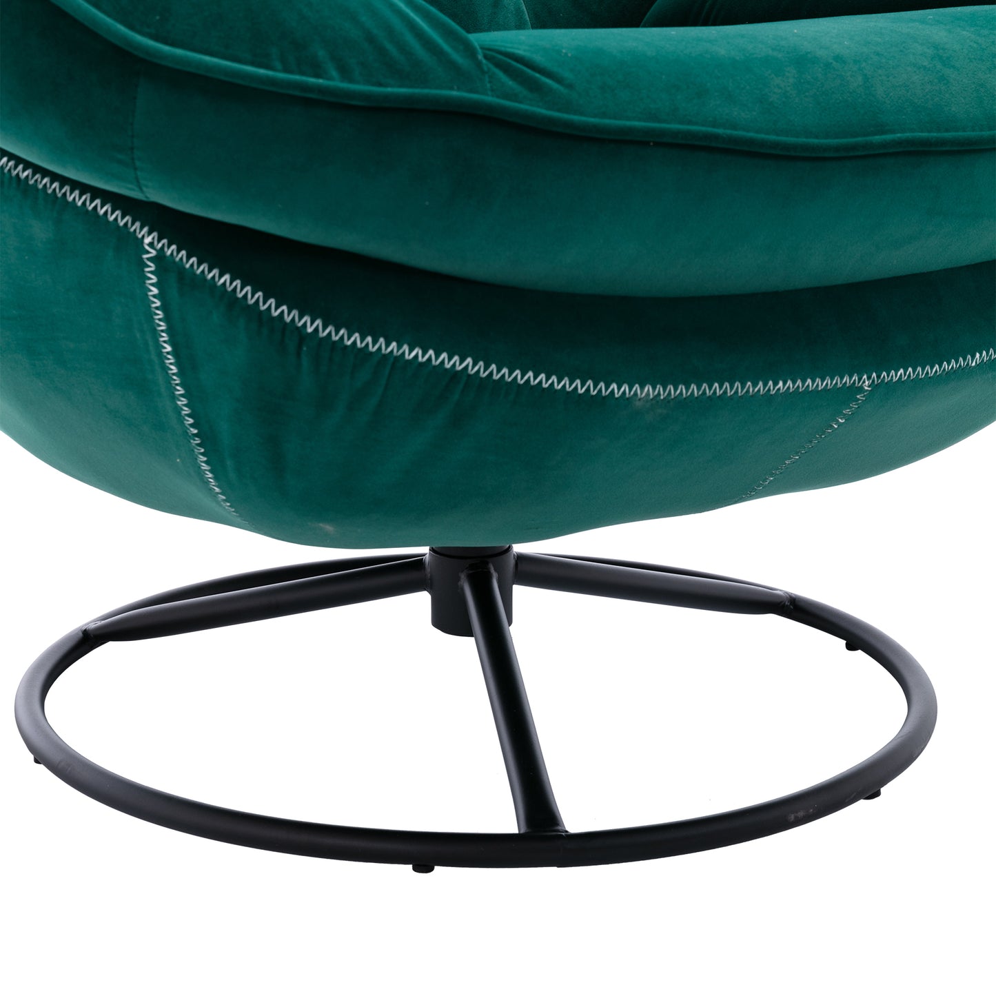 Marsh Green Accent Chair with Ottoman