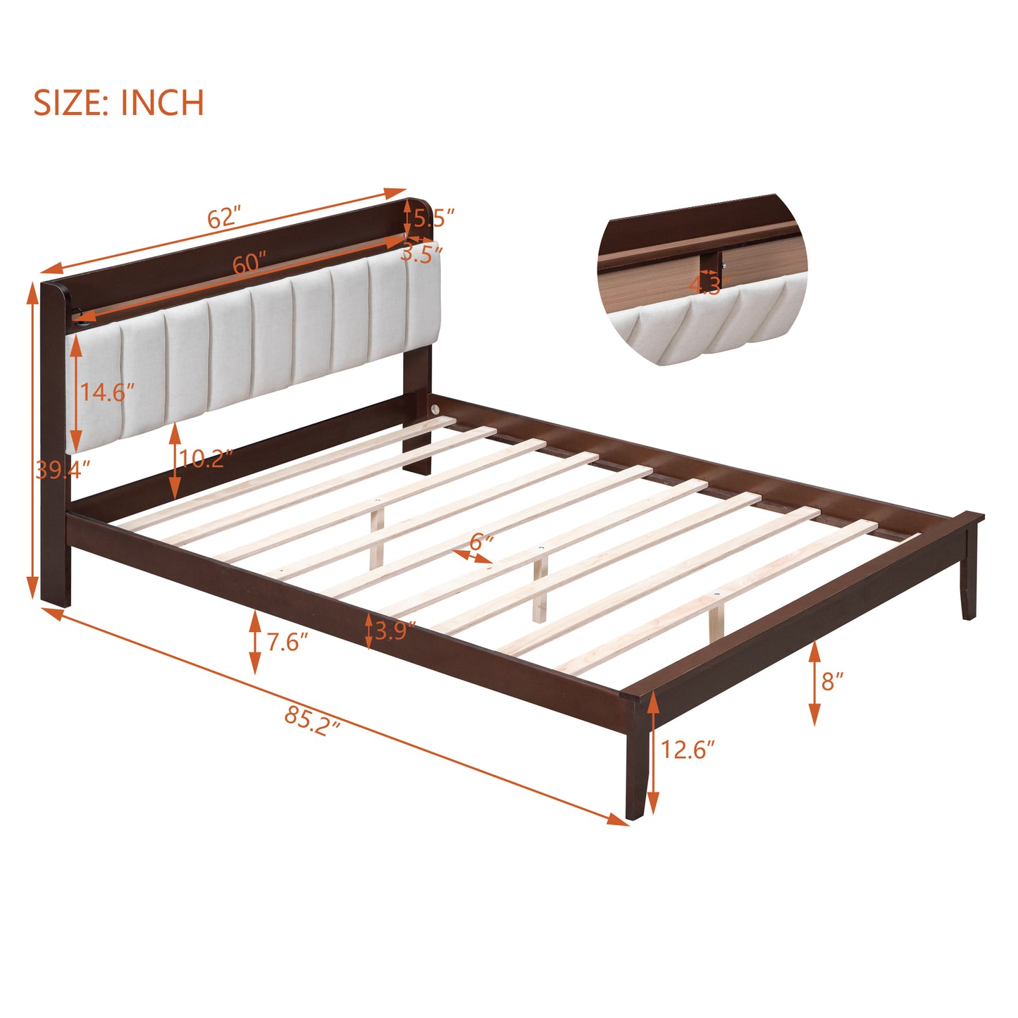 3-Piece Bedroom Set, Queen Size Bed