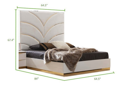 Laura Queen Bed (white)