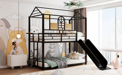 Twin Over Twin Metal Housebed Bunk Bed