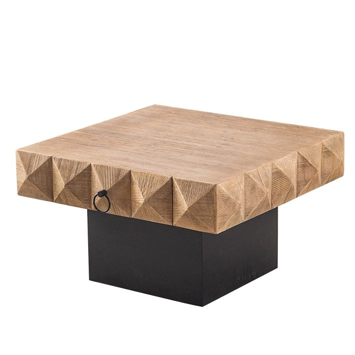 32" Three-dimensional Square Retro Coffee Table
