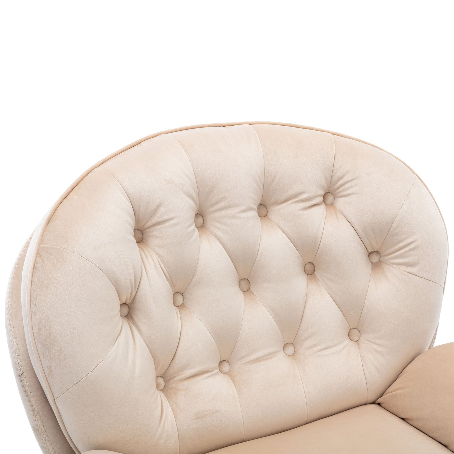 Marsh Beige Accent Chair with Ottoman