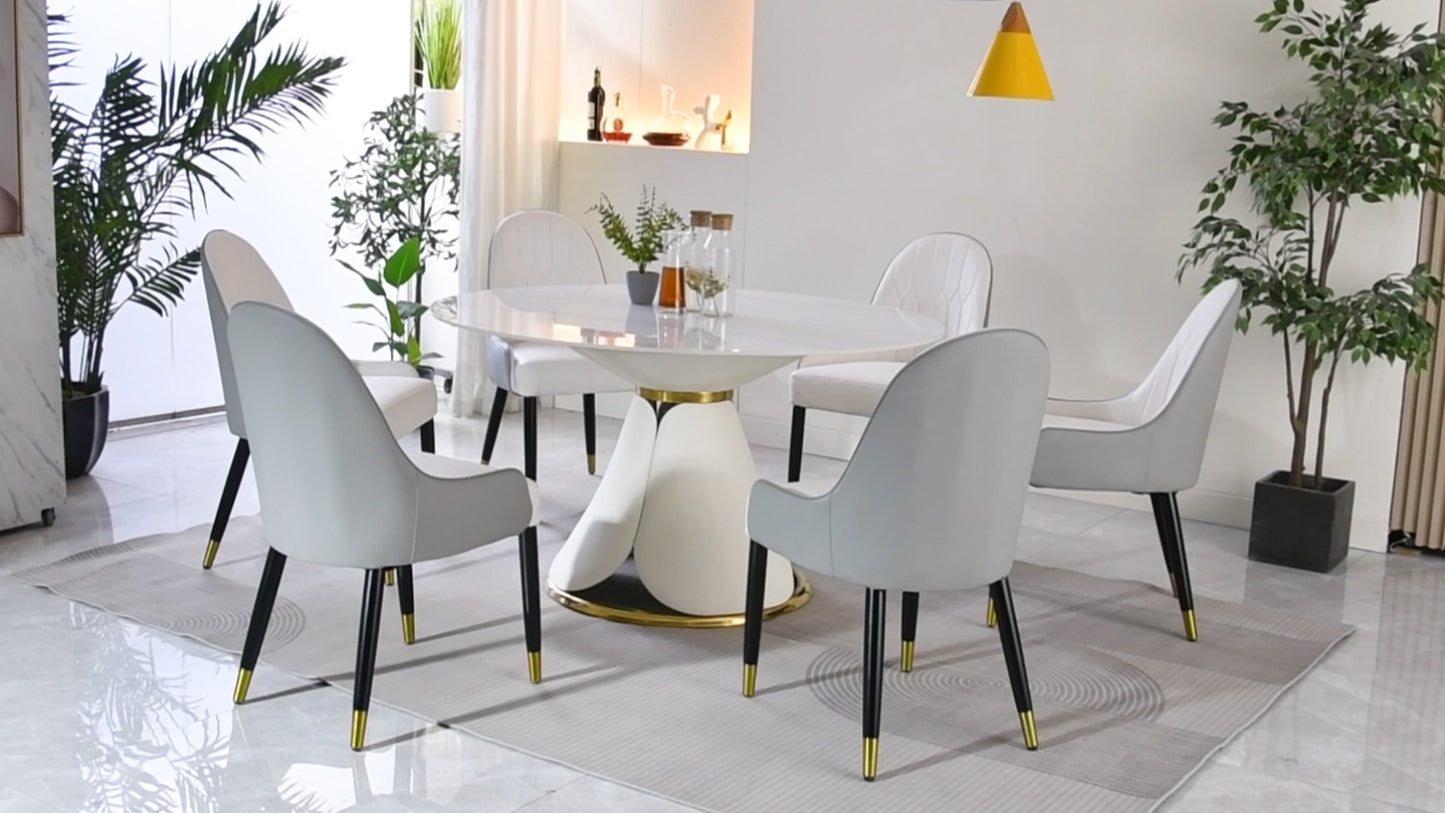 53" Modern Sintered Stone Dining Table