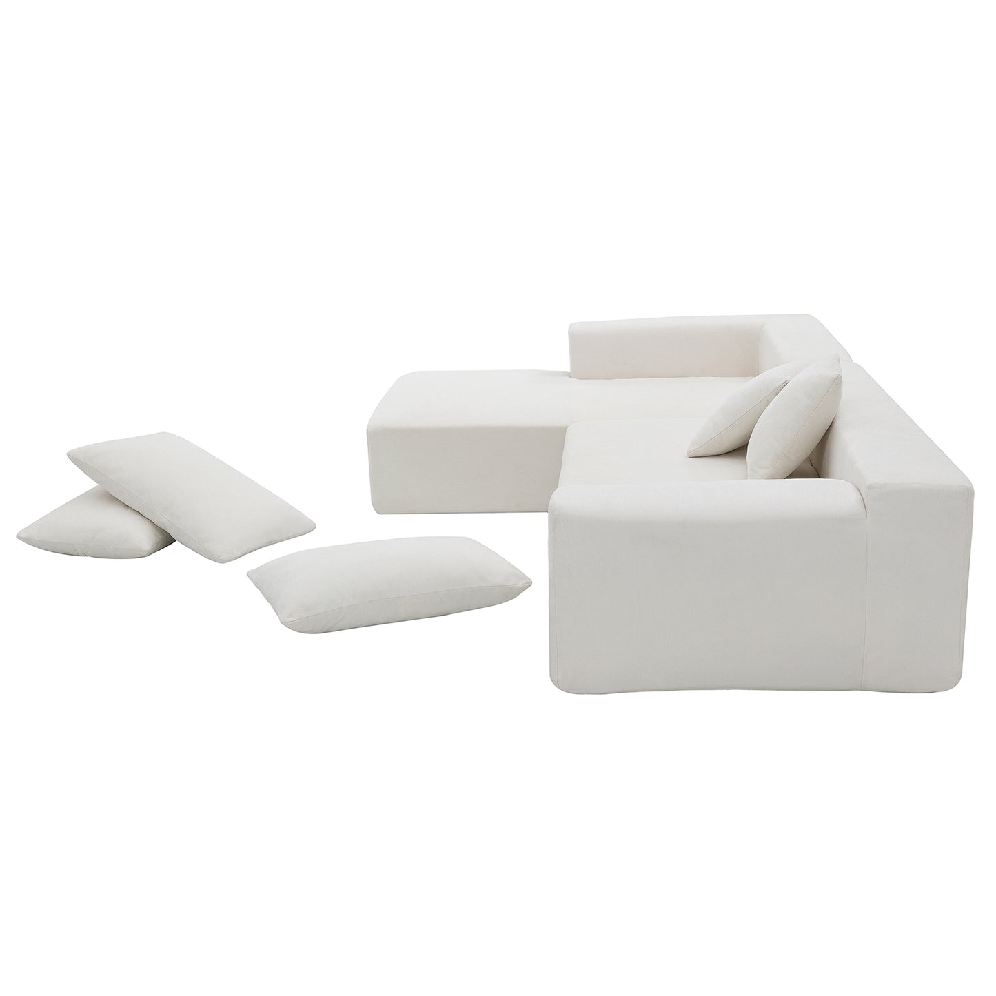 Oscar Cream 2 Piece Modular Sectional