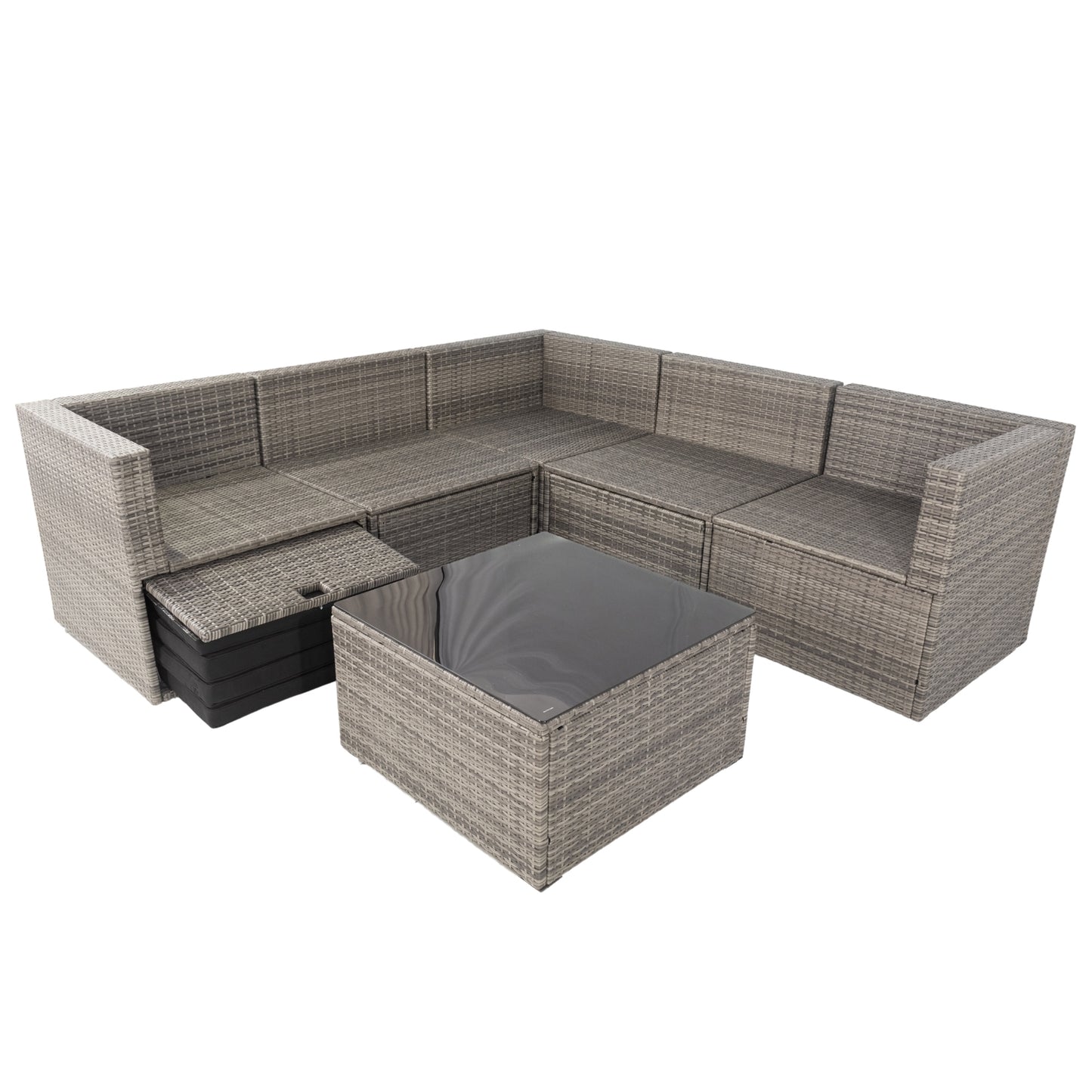 Citrus 6 Pieces Sectional Outdoor Set w/ Storage