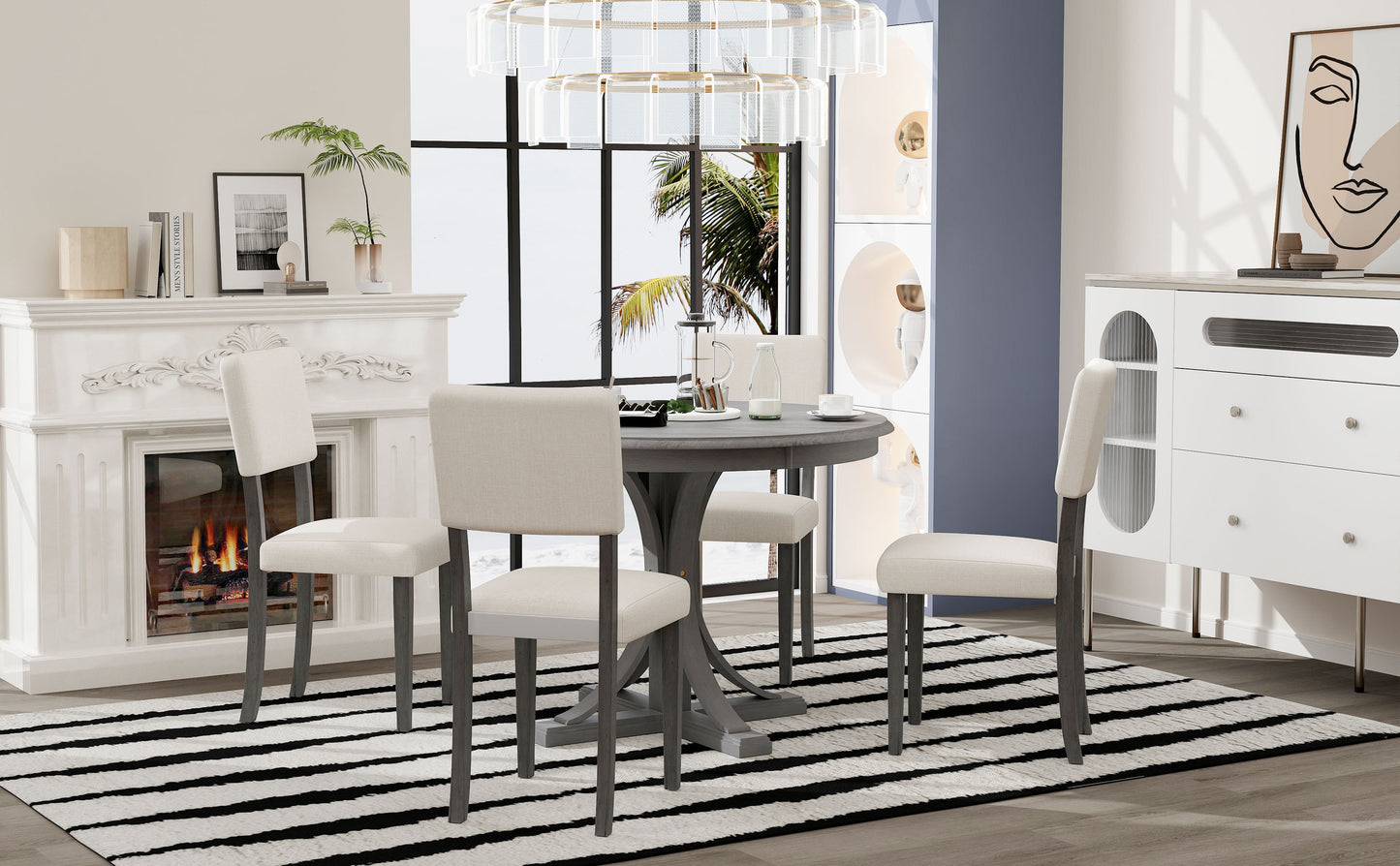 Peta 5 Piece Dining Table Set