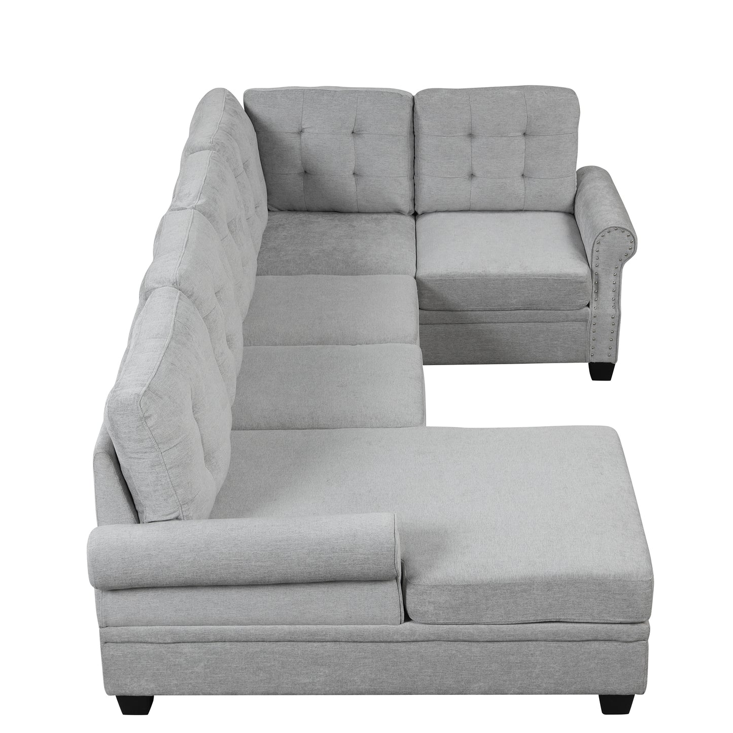 Buckingham Sectional Linen Sofa