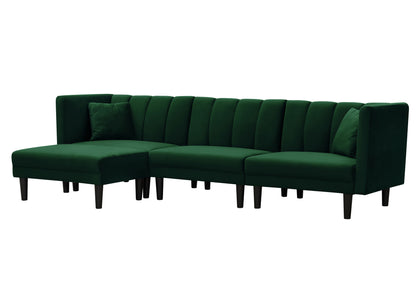 Philipa Velvet Sofa (dark green)