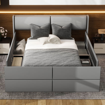 Erion Queen Bed (gray)