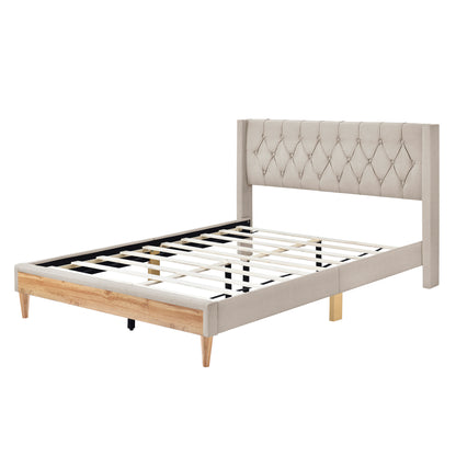 4-Piece Bedroom Set Queen Size Upholstered Platform Bed