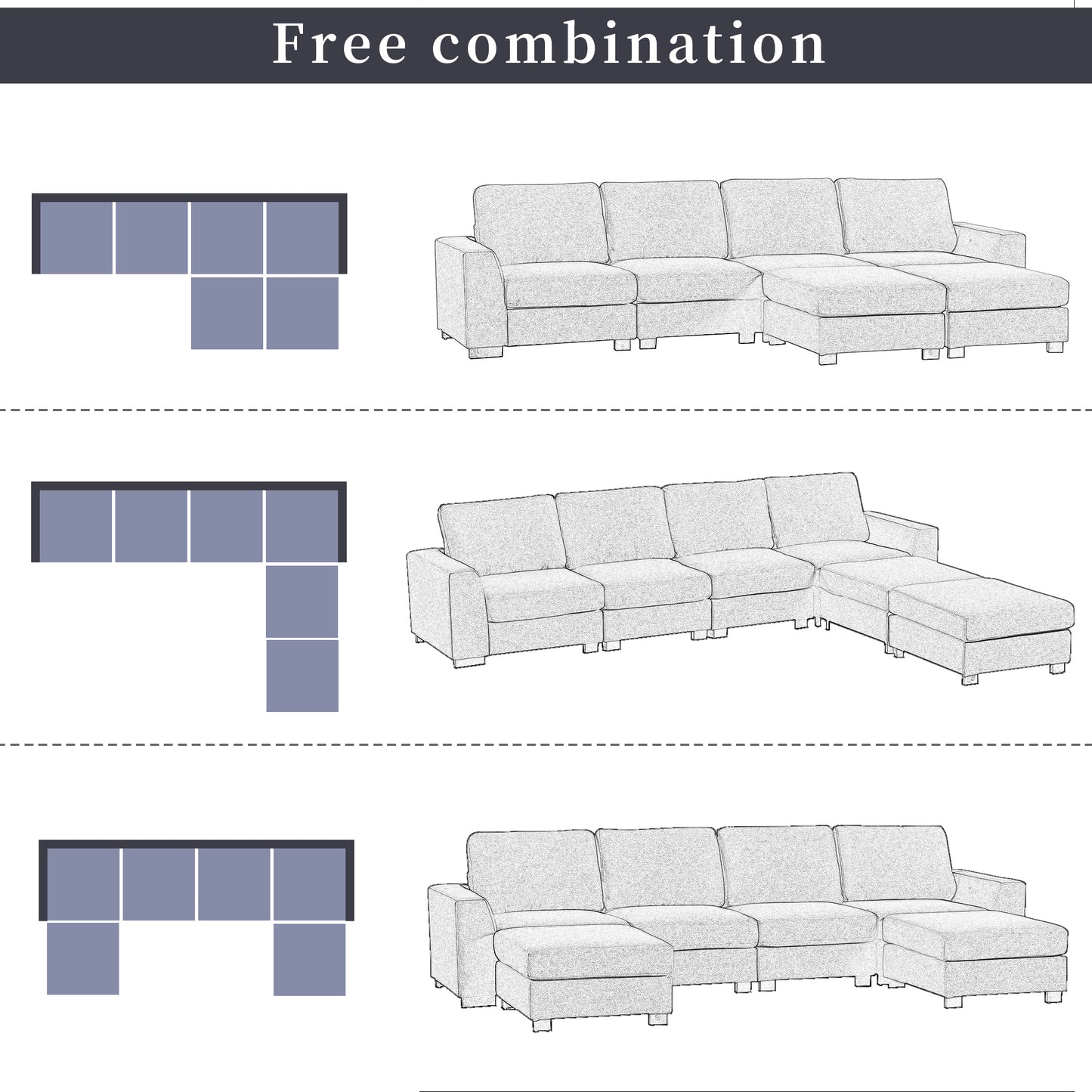 Shanice 3 Piece Sectional Sofa