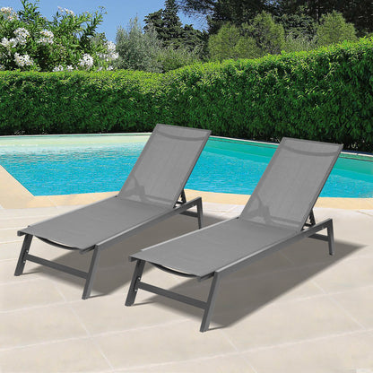 Nova Outdoor 2 Piece Chaise Lounge Chairs (gray)