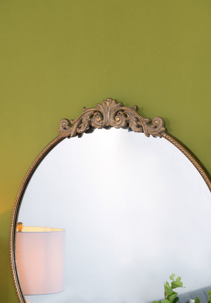 Round Decorative Gold Mirror