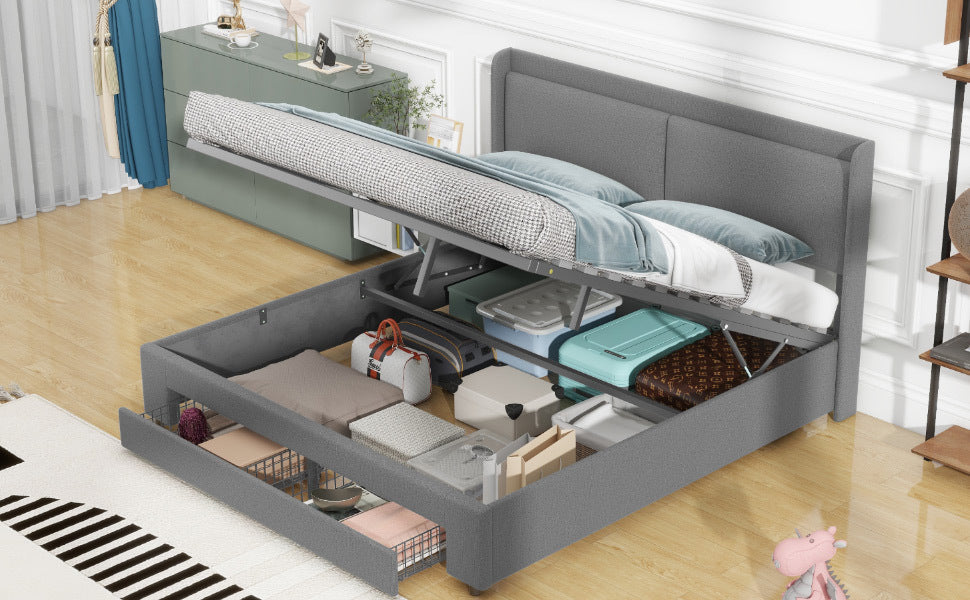 Zelda Queen Bed (gray)