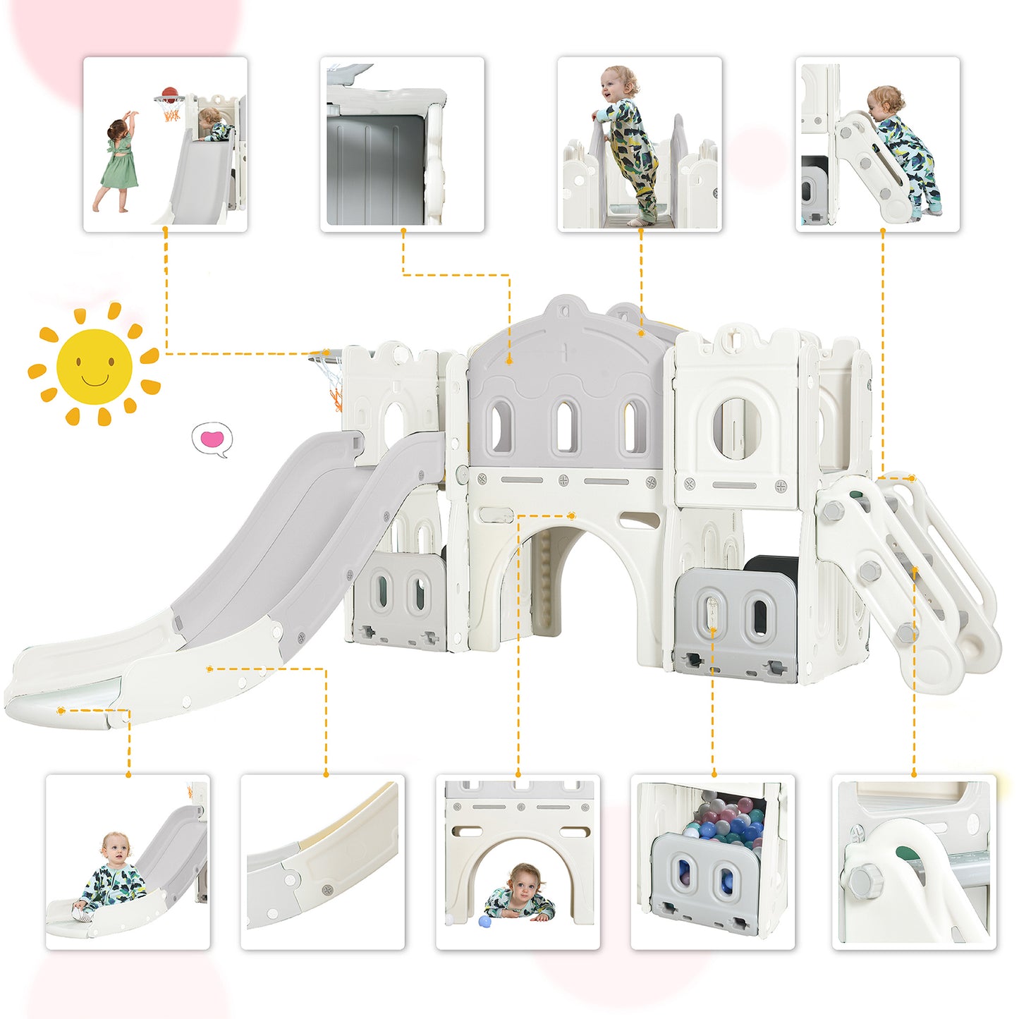 Kids Slide Play set Structure (gray)