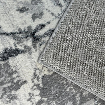 Shifra Area Rug in Gray with Silver 9X12