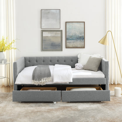 Fluff Gray Daybed with Drawer (twin)