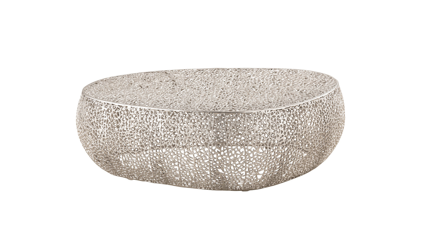 Web Oval 50 Coffee Table (silver)