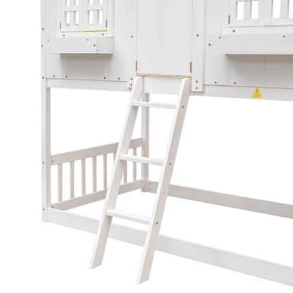 Club House White Twin over Twin Bunk Bed