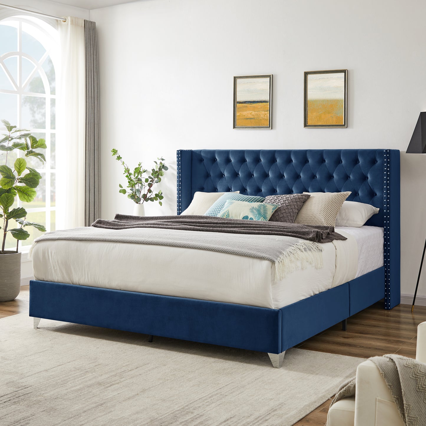 Caine King Bed (blue)